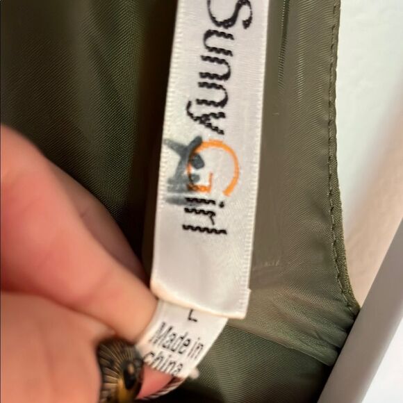 Sunny Girl Green Pleated A-Line Mini Dress size large (fits like medium) - Picture 4 of 11